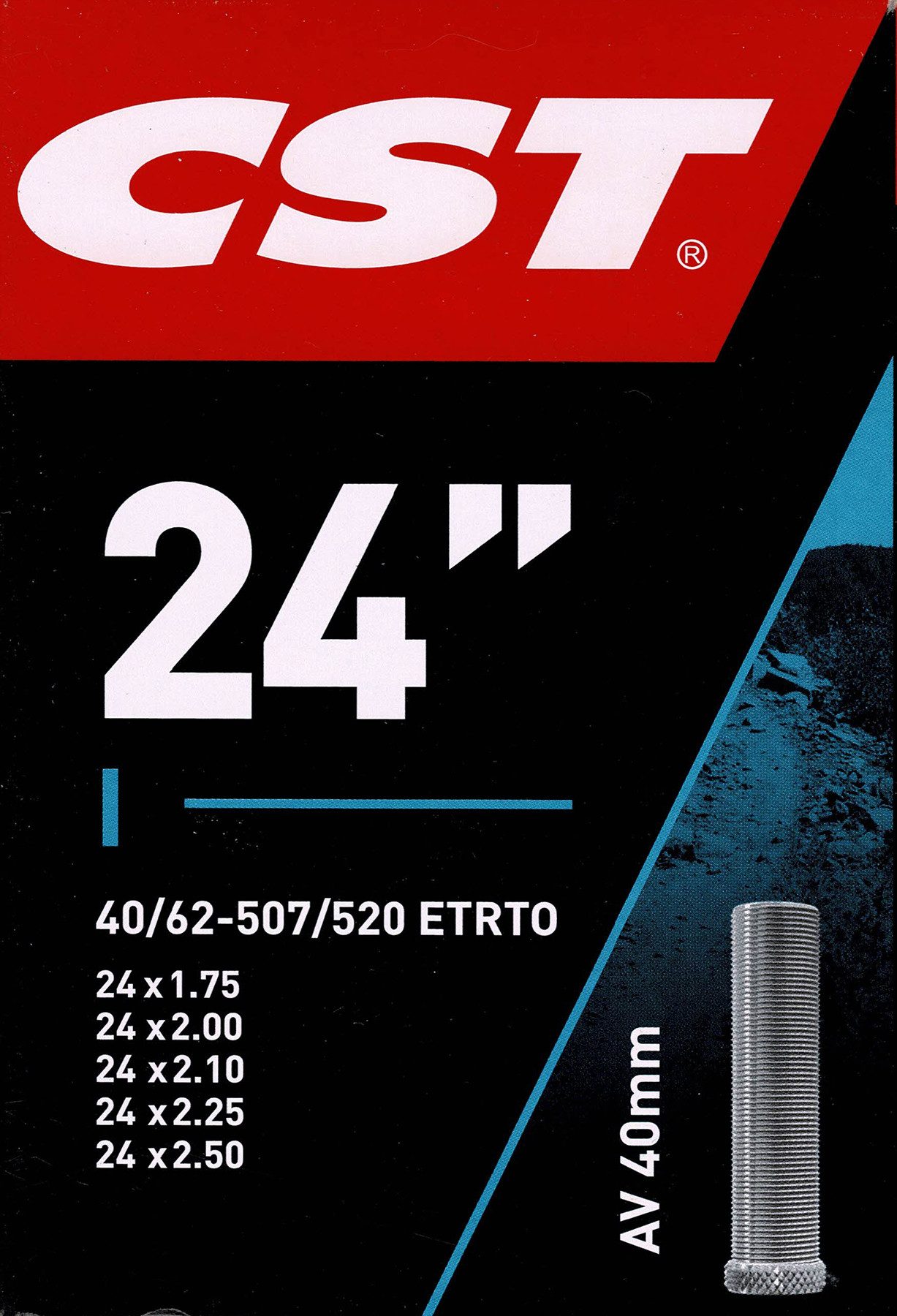 CST Fahrradschlauch CST 24 AV Schlauch 24 Zoll (40/62-507/520) Fahrradschlauch