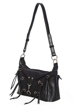 Banned Schultertasche Enola Tassle, Gothic Biker Denim Handtasche