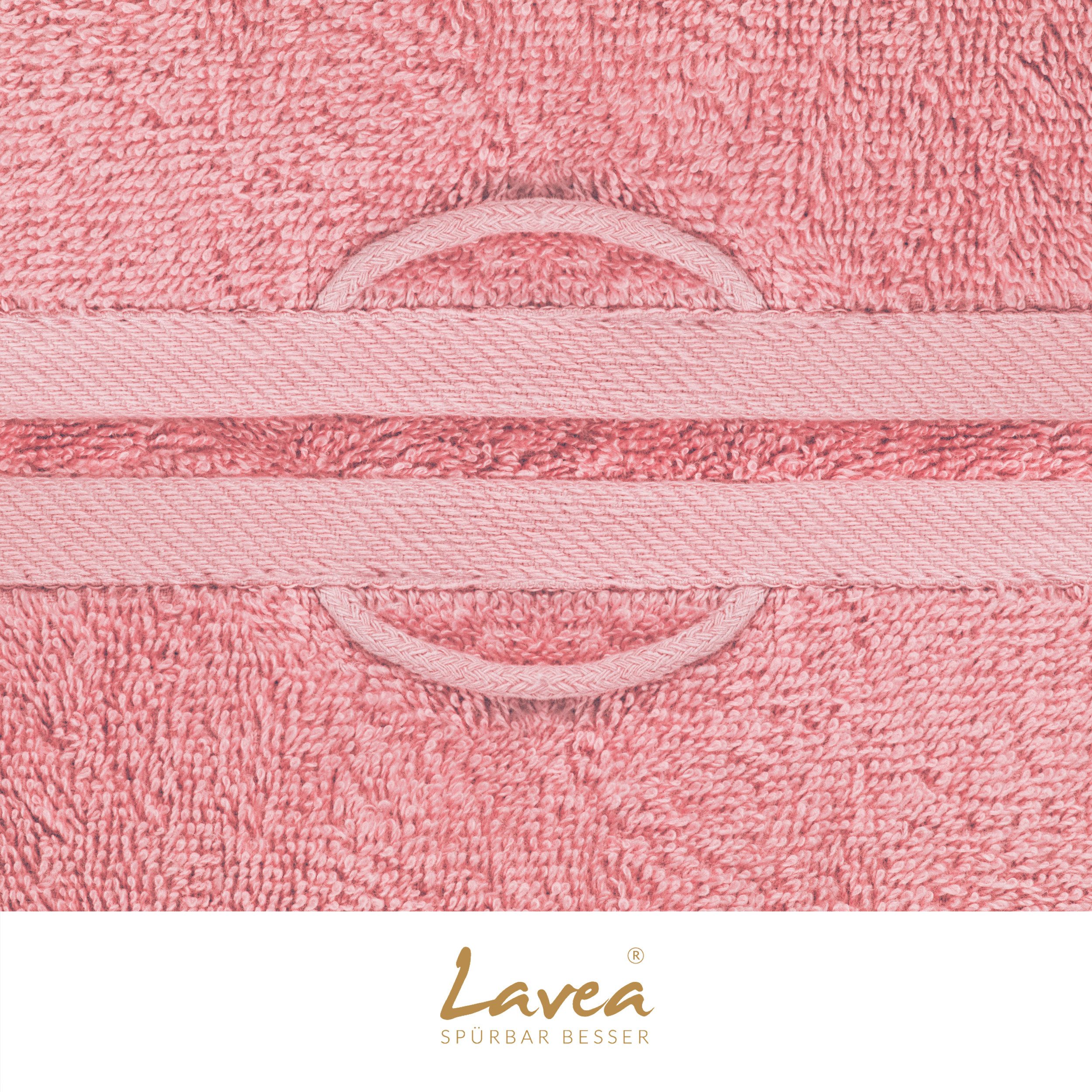 Lavea Handtuch Lavea® 4er Set Handtücher 50x100 cm, Elena Frottiererie, 100% Baumwolle (4er Set), 500 g/m² Frottier, weich & saugstark, pflegeleicht – Bild 5 von 5