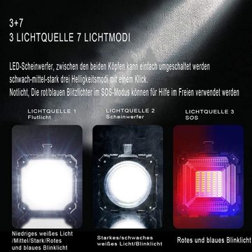 Dsen LED Taschenlampe LED Handscheinwerfer,Taschenlampe,Suchscheinwerfer,Wasserdichte