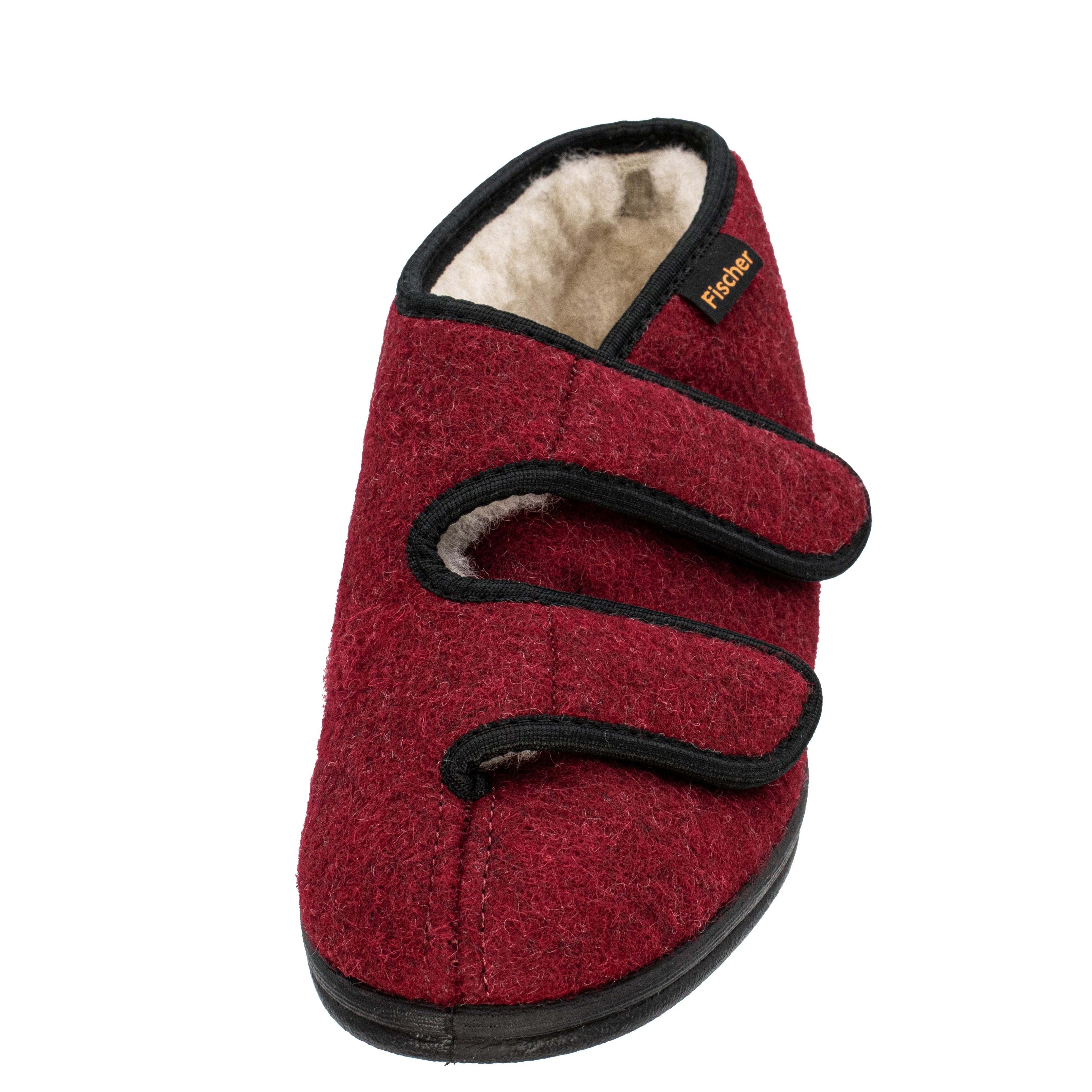 Fischer-Markenschuh Dora Hausschuh Filz, Weite H, Klettverschluss, Schurwollfutter – Bild 4 von 5