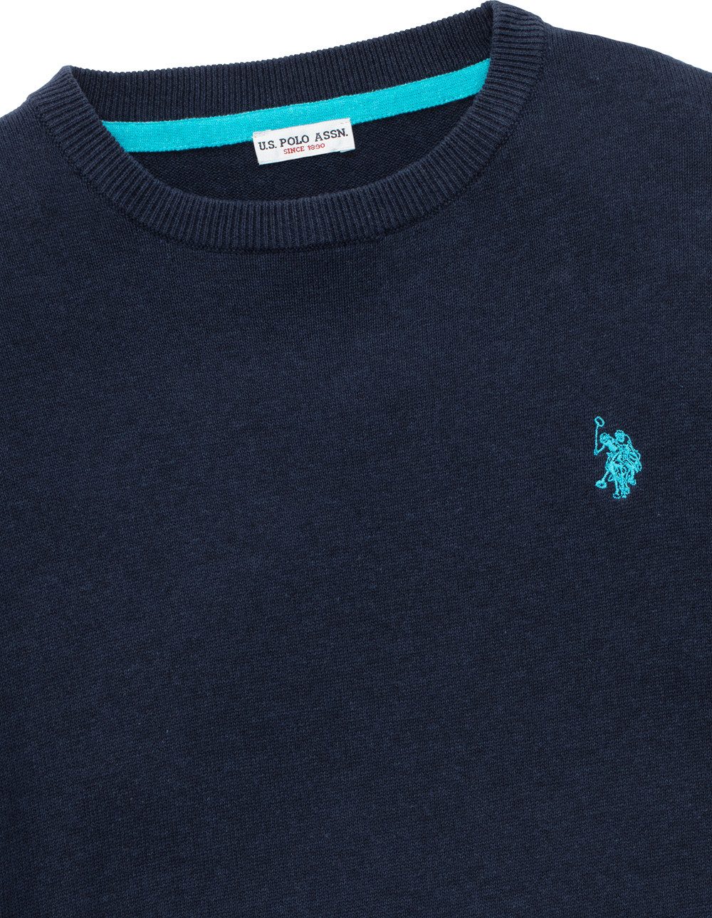 US Polo Assn. Rundhalspullover Besonders hautfreundlich dank 100% Baumwolle