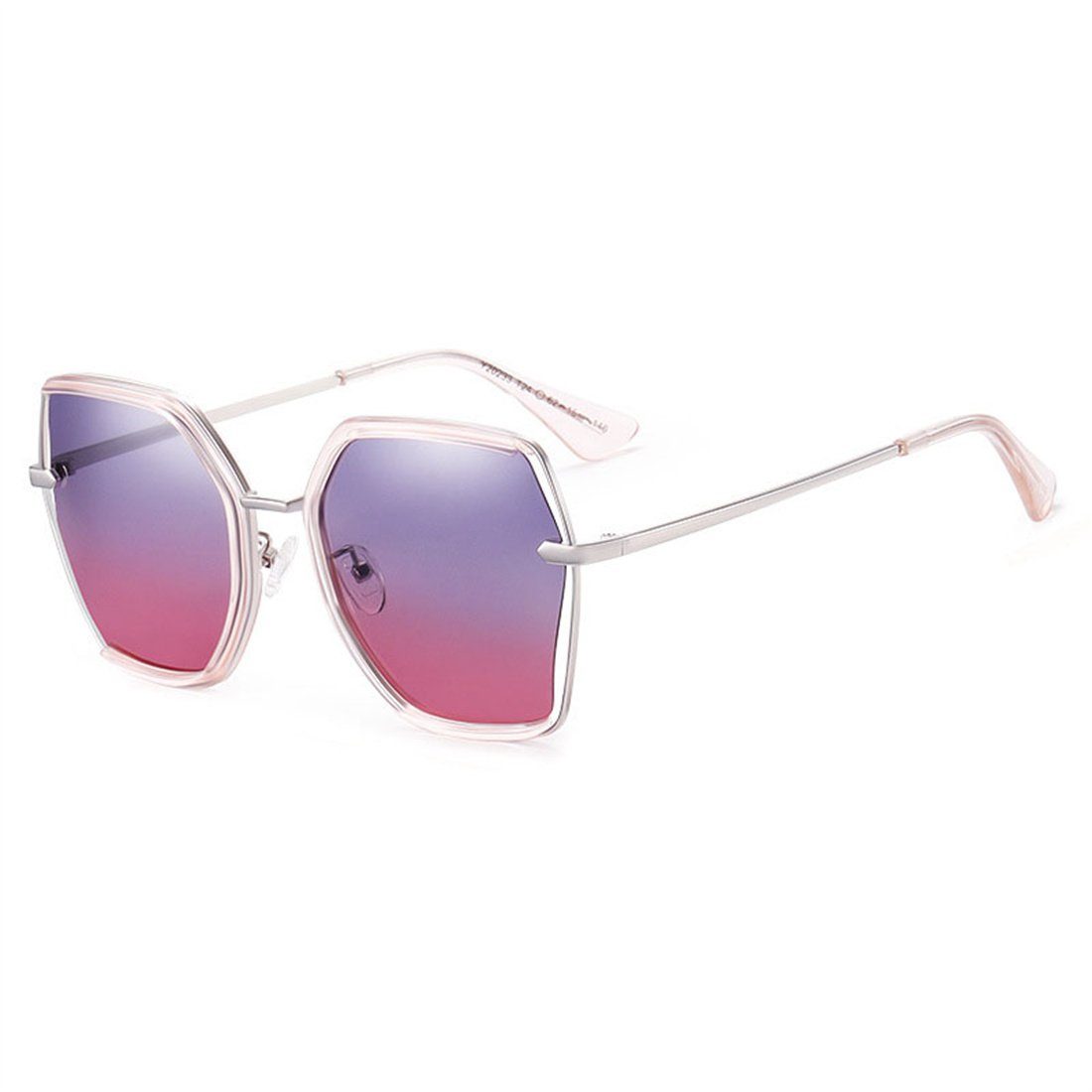 DÖRÖY Sonnenbrille Damen Box polarisierte Sonnenbrille, Mode Sonnenbrille Sonnenschirme Rosa