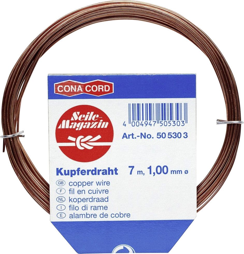 Aco Draht Conacord Kupferdraht Ø 1 mm x 7 m