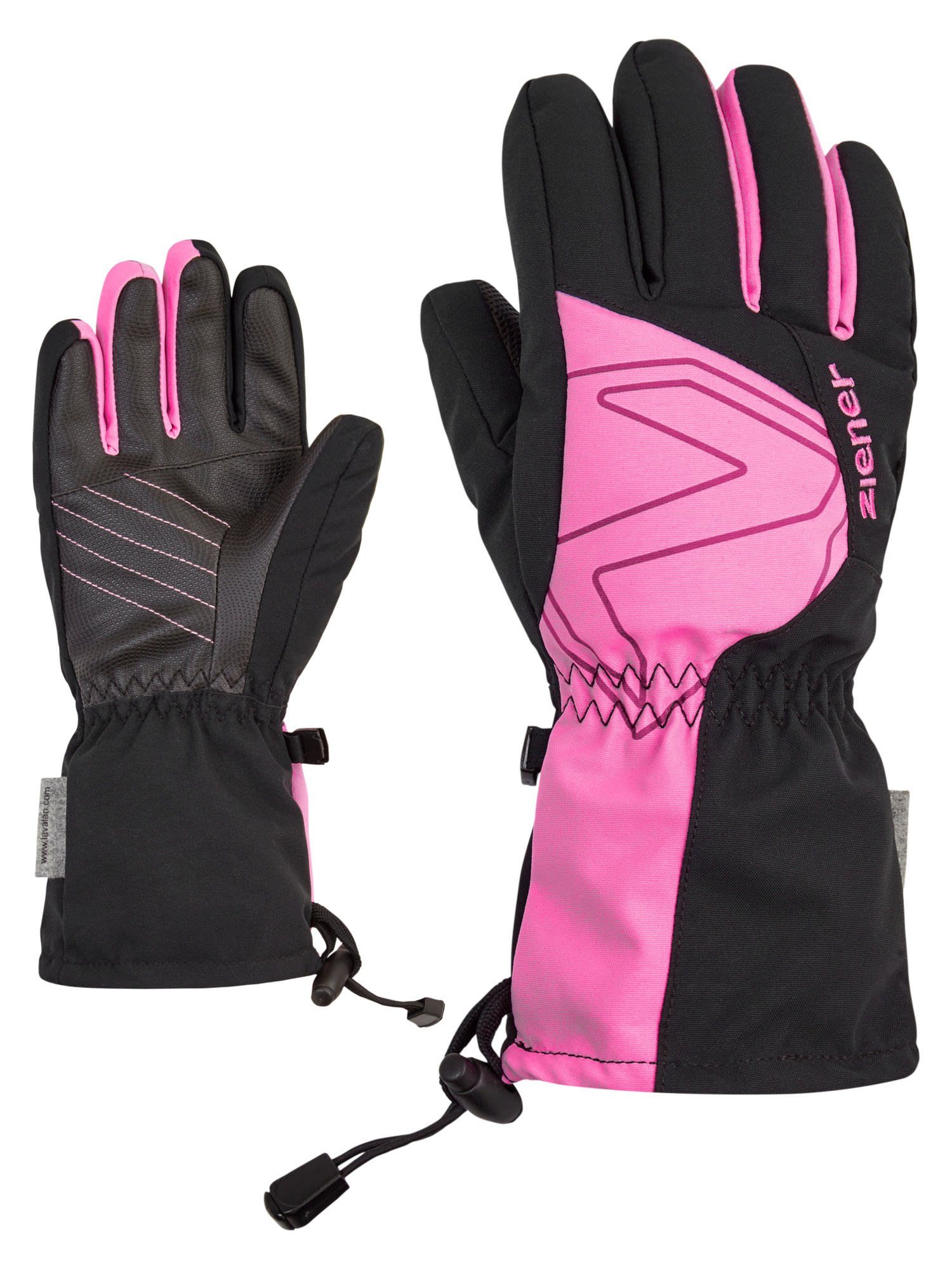Kinder Black Laval Fuchsia Accessoires Fleecehandschuhe Junior As Glove Pink Ziener Ziener - Aw