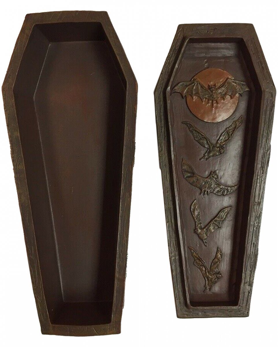 Horror-Shop Dekofigur Braune Vampir Sarg Schatulle für Gothic Schmuck