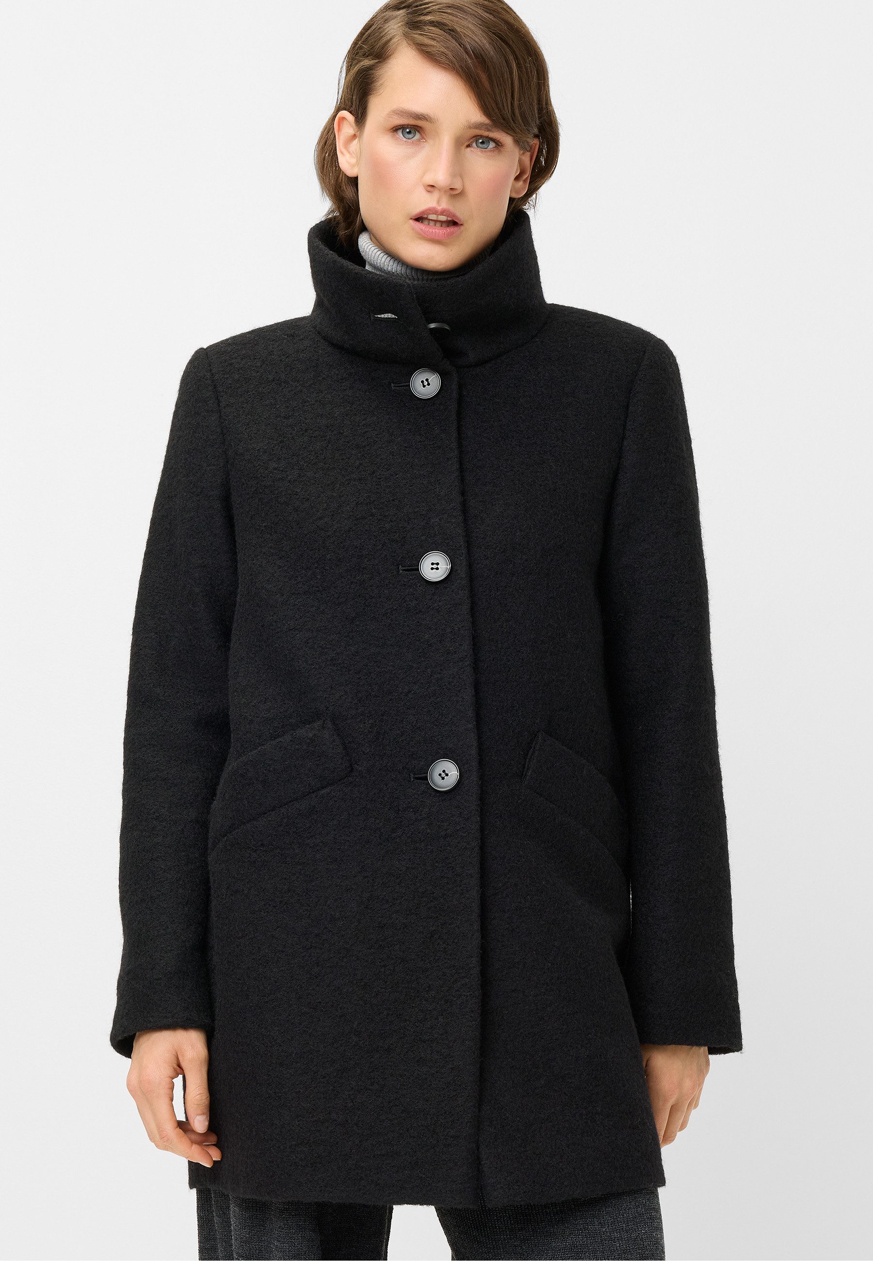 Fuchs Schmitt Wollmantel Stehkragen, Regular Fit, Wollmix