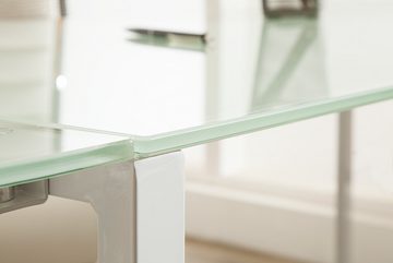 riess-ambiente Eckschreibtisch BIG DEAL 180cm mattweiß (Einzelartikel, 1-St), Arbeitszimmer · Glas · Metall · groß · Modern · Home Office · Büro