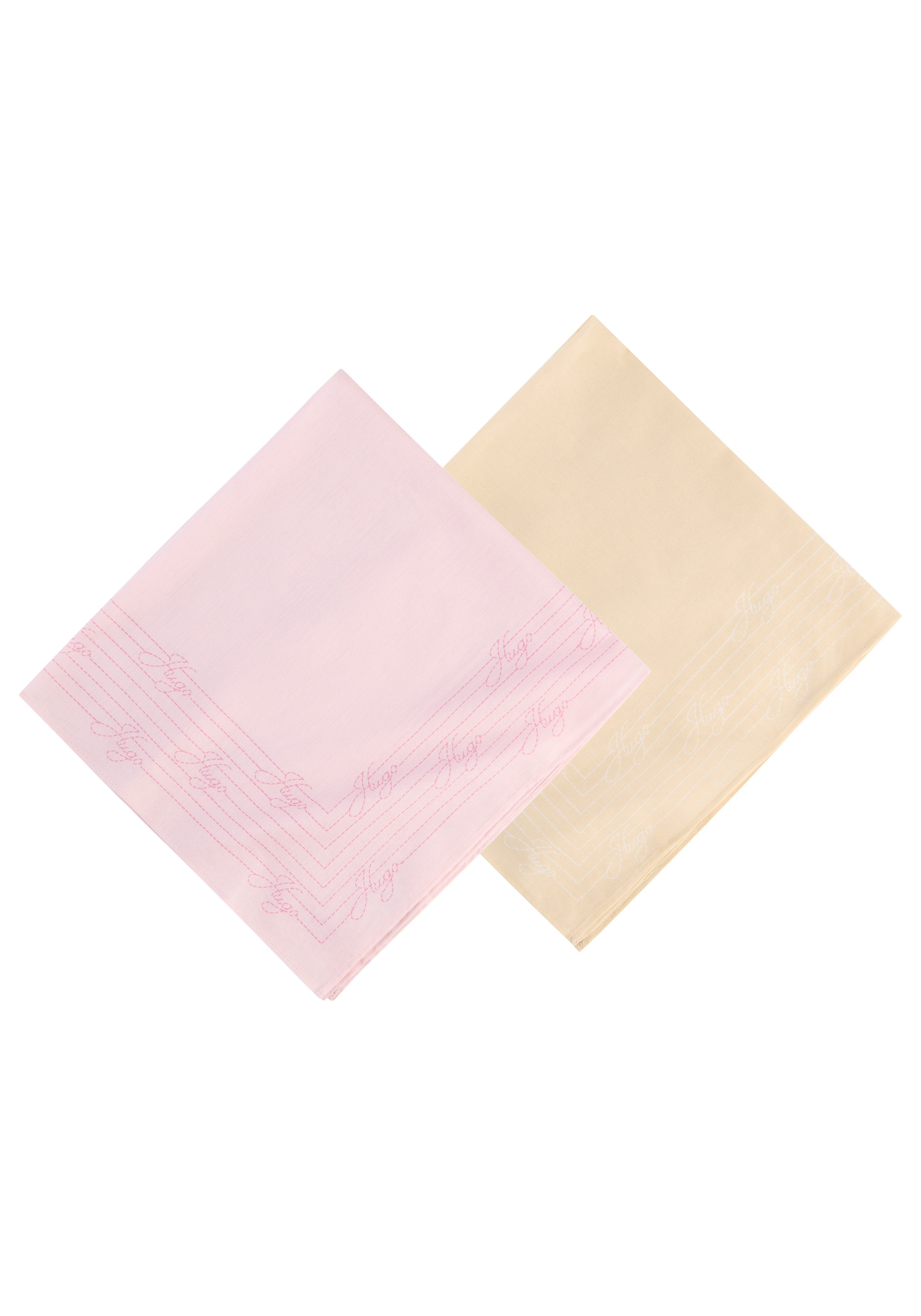 HUGO Halstuch Bandana, (Packung, 2-St), mit Logodruck