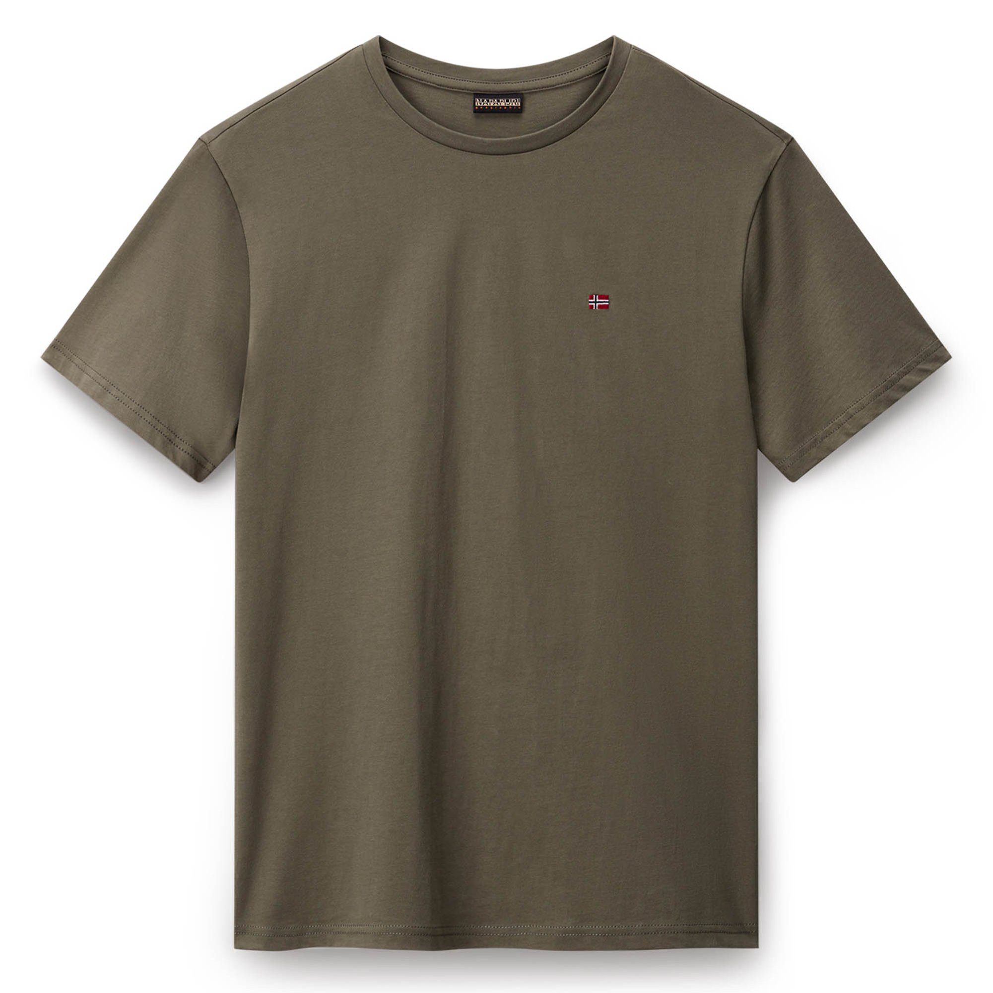 Napapijri T-Shirt Herren T-Shirt 1er Pack Baumwolle SALIS Small Flag (Packung, 1er Pack)