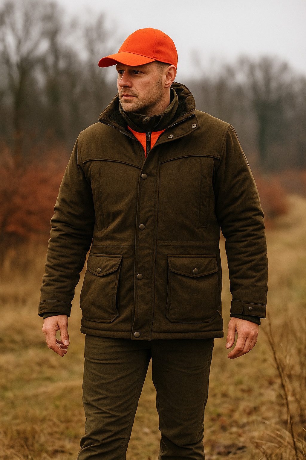 Skogen Baseball Cap Signalkappe Jagdkappe signalorange für Drückjagd von Oefele Jagd
