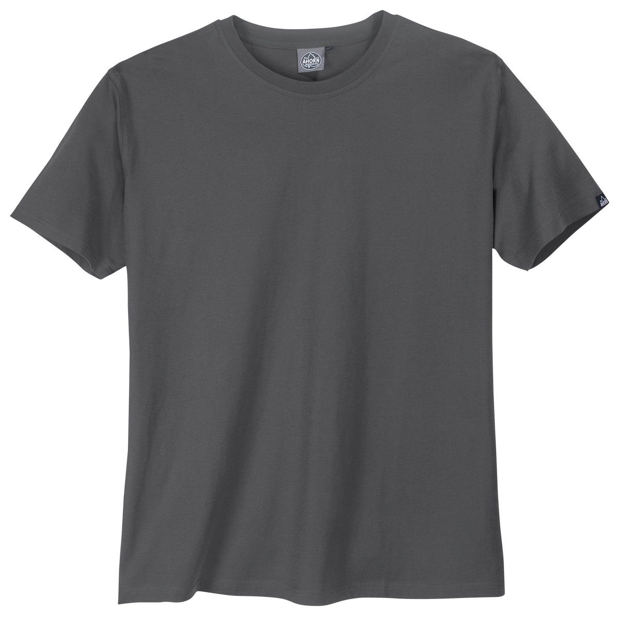Herren Shirts AHORN SPORTSWEAR Rundhalsshirt Übergrößen Basic T-Shirt dunkelgrau Ahorn Sportswear