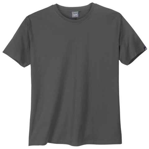 AHORN SPORTSWEAR Rundhalsshirt Übergrößen Basic T-Shirt dunkelgrau Ahorn Sportswear