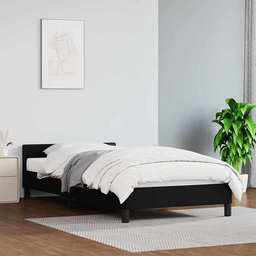 furnicato Bettgestell mit Kopfteil ohne Matratze Schwarz 90x200 cm (1-tlg) günstig online kaufen