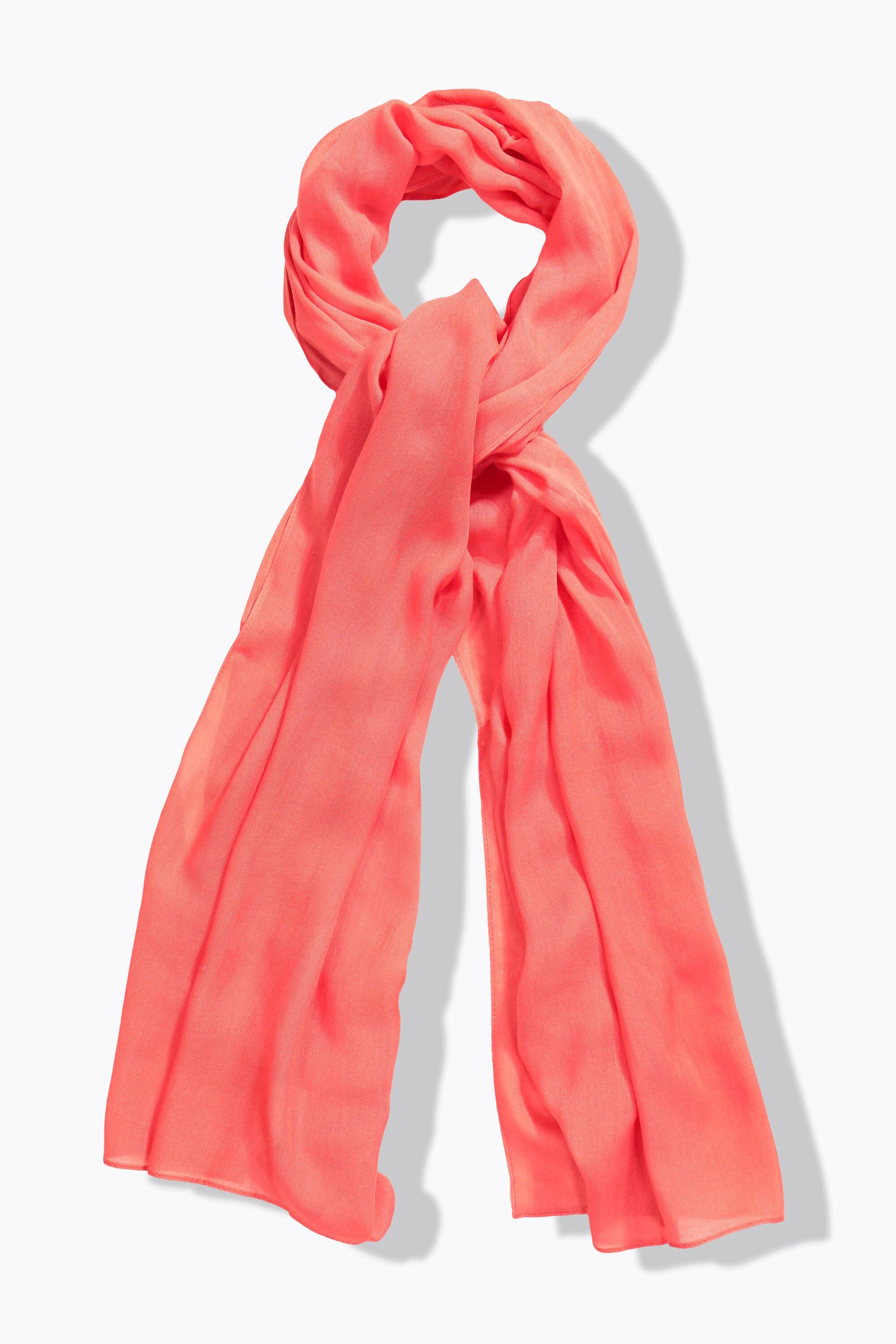 Ulla Popken Halstuch Schal einfarbig feine Fransenkante günstig online kaufen