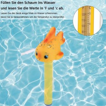 Fivejoy Schwimmthermometer Schwimmthermometer Schwimmende Pool Thermometer, 1-tlg., Floating Pool Thermometer mit String