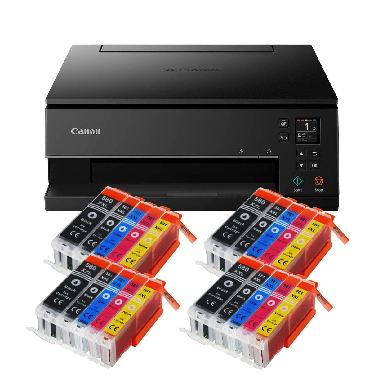 Canon Canon Pixma TS6350a Multifunktionsdrucker mit 20 XXL Patronen Multifunktionsdrucker