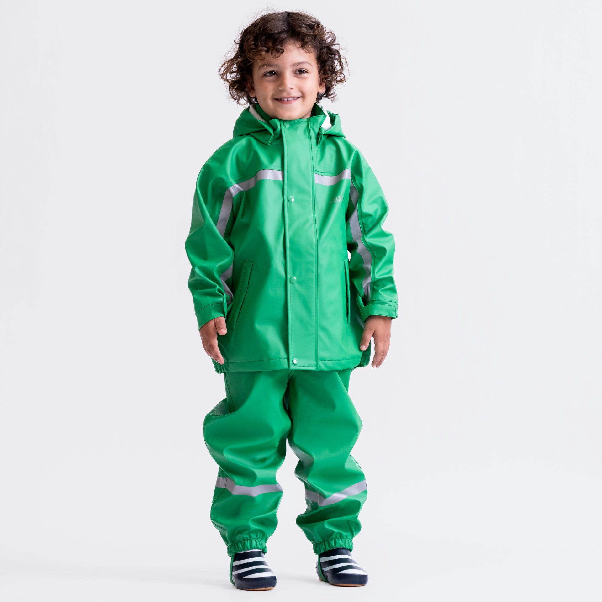 Regen- und Matschjacke BMS Regenjacke für Kinder 100% wasserdicht mit Kapuze