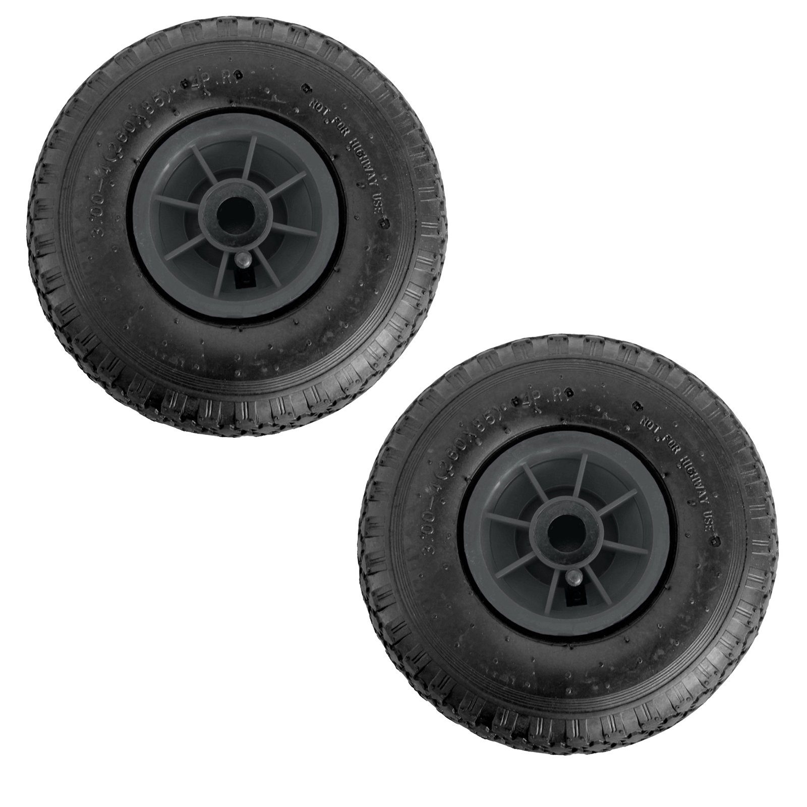 Sackkarren-Rad 2x Sackkarrenrad 260x85 mm 3.00-4 Nabenlänge 75 mm Luftbereifung Ersat