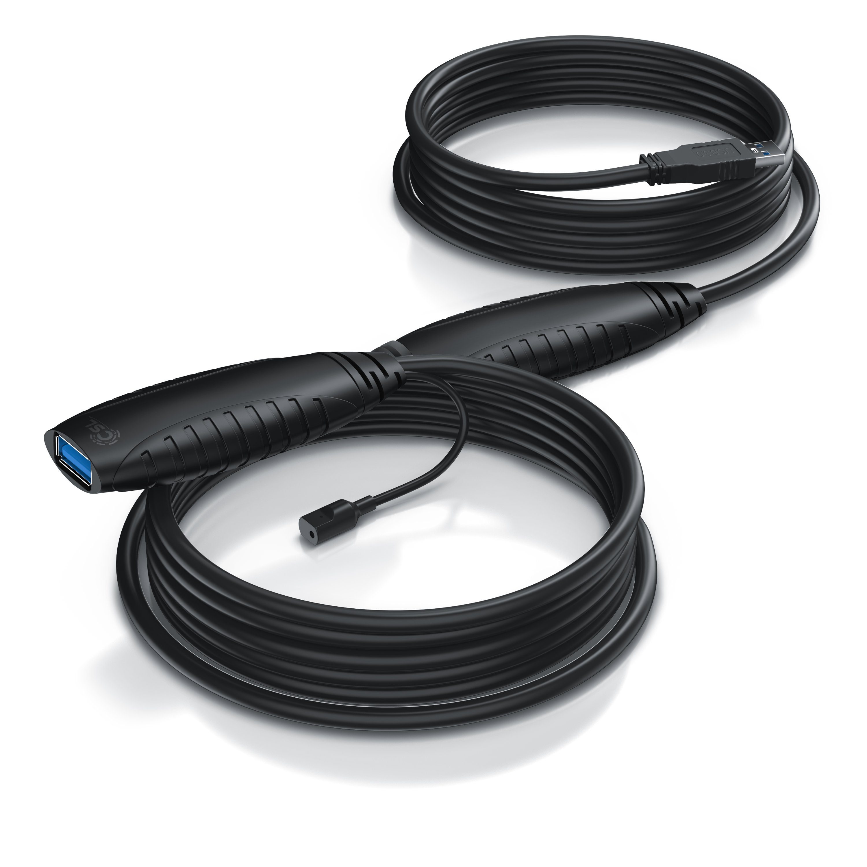 CSL USB 3.2 Gen 1 Repeaterkabel Verlängerung aktiv Gen1, Repeater - 10m Verlängerungskabel, USB Typ A, (1000 cm), Repeater Verlängerung Verstärker Kabel für Drucker Tastatur Scanner