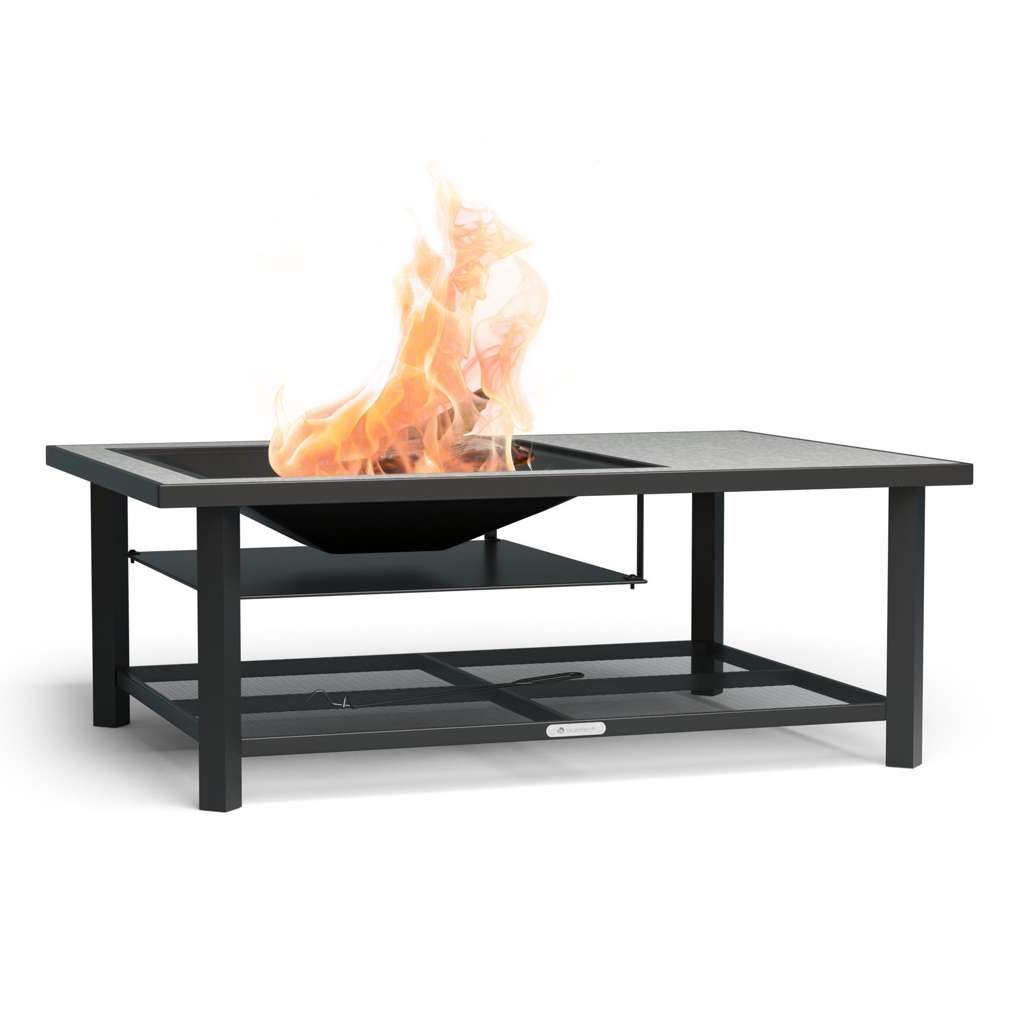 blumfeldt Feuerschale Merano Rectangular L, (Set, günstig online kaufen