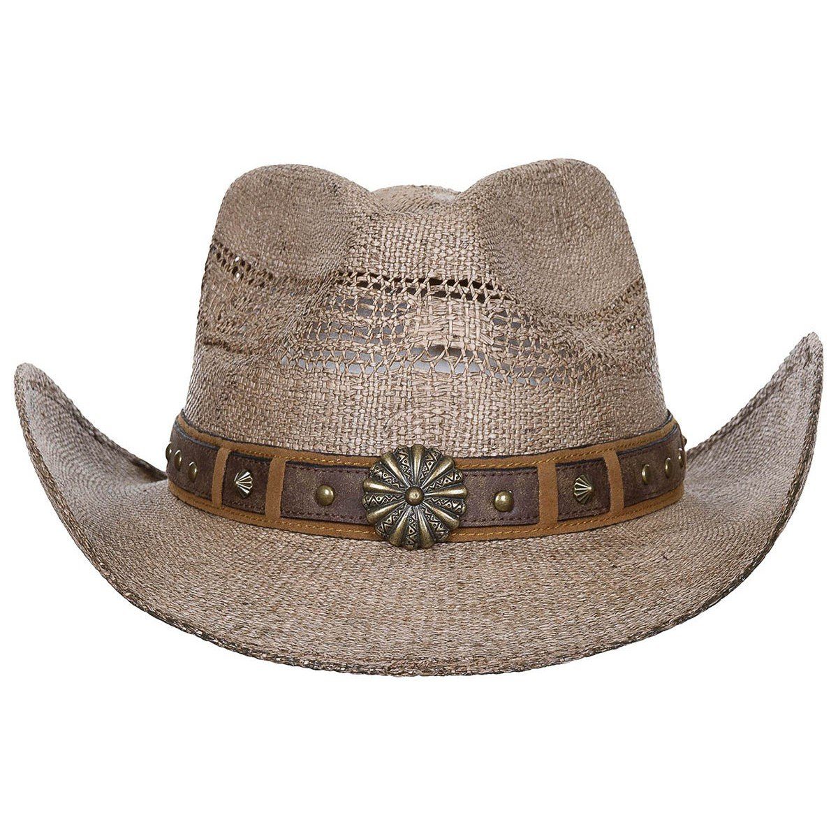 FoxOutdoor Strohhut Strohhut, "Colorado", mit Hutband, braun