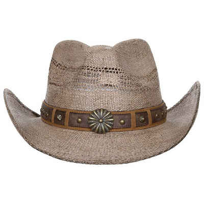 FoxOutdoor Strohhut Strohhut, "Colorado", mit Hutband, braun mit Western Style Hutband