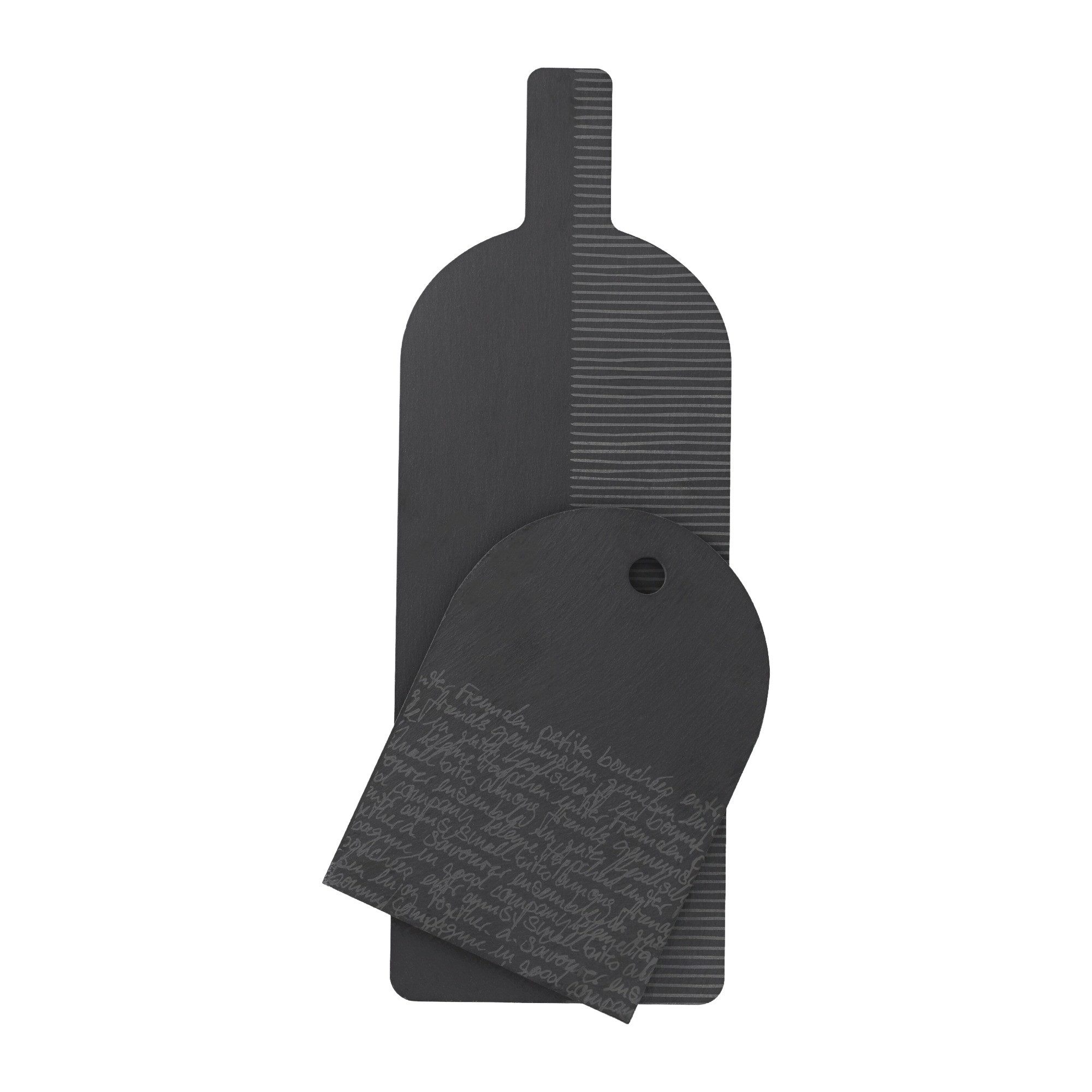 Räder Servierplatte räder Häppchenweise Servierplatten 2-er Set Schiefer, Schiefer