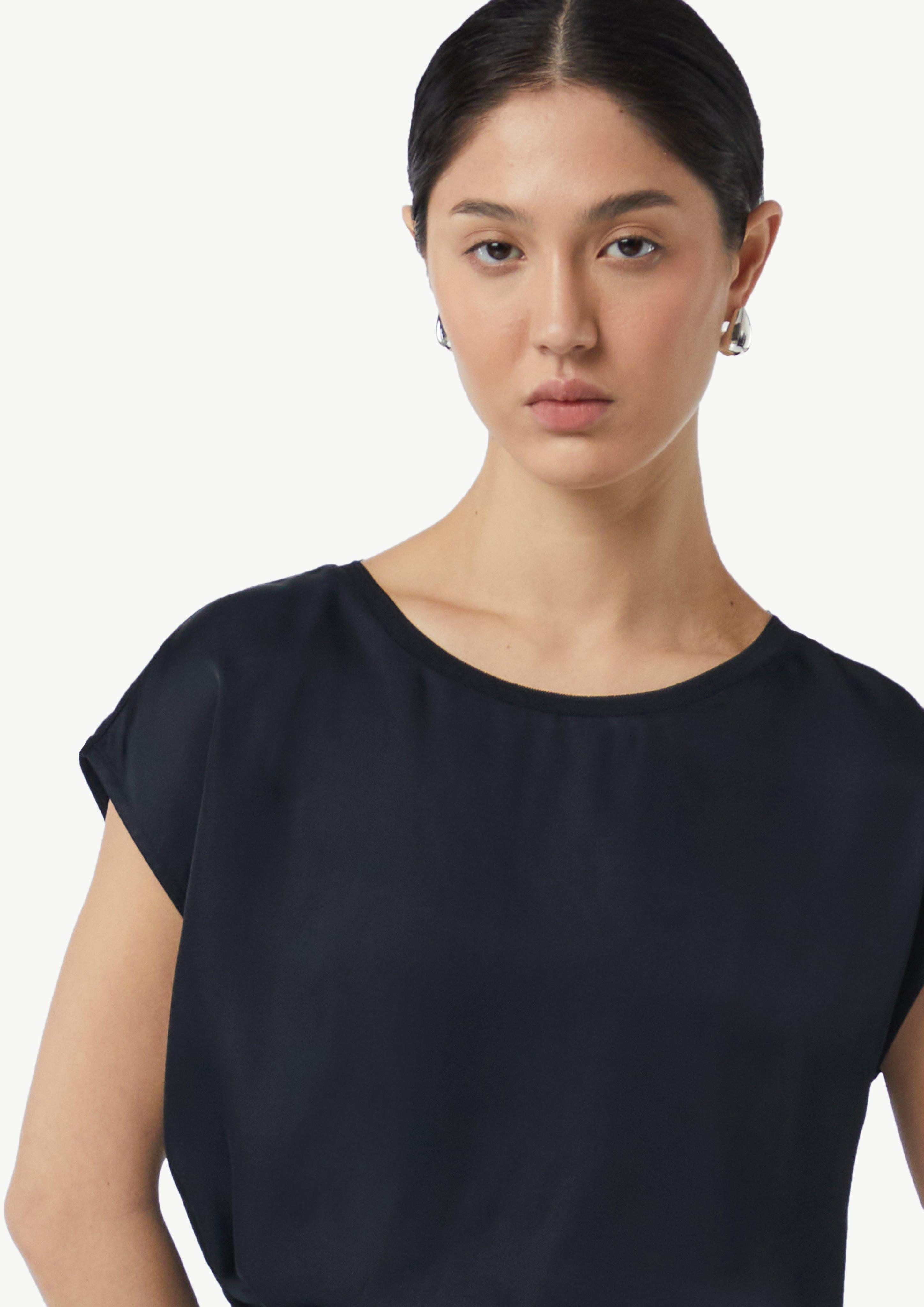 Comma Shirttop Blusenshirt mit Satin-Front günstig online kaufen