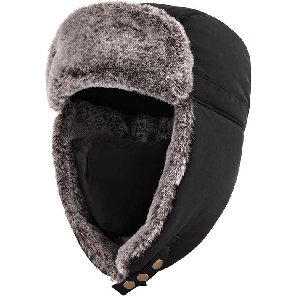 SOTOR Fellimitatmützen Wintermütze mit Ohrenklappen,Unisex Warme Schneedichte Kunstfellmütze (1-St)