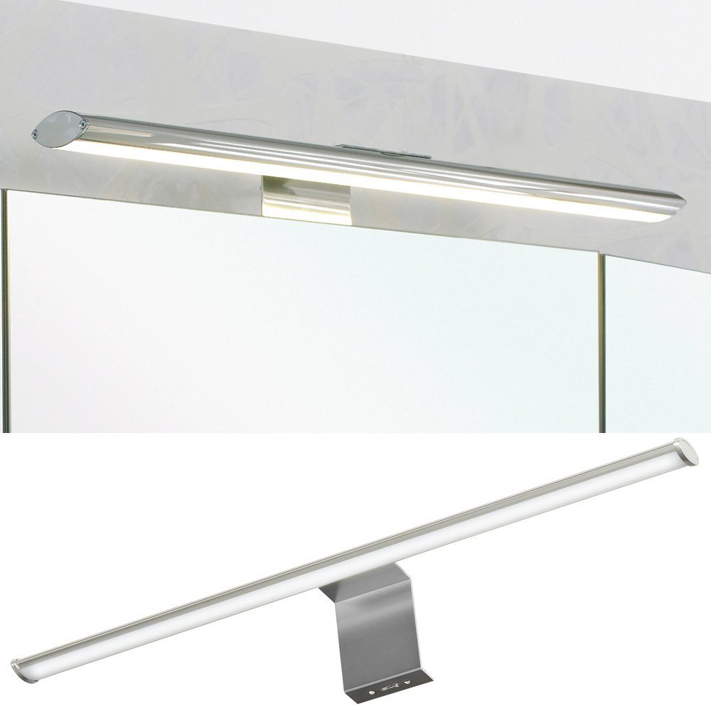 Lomadox Spiegelschrank CERVIA-66 B/H/T: Badezimmer 100cm 100/67/17 LED-Beleuchtung, cm in mit weiß