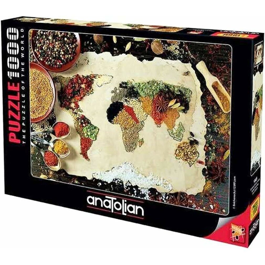 ANATOLIAN Puzzle ANATOLIAN Puzzle Gewürz Weltkarte 1000 Teile, Puzzleteile