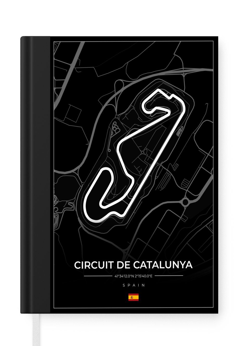 A5, Journal, - Rennstrecke F1 Tagebuch, Rennstrecke Circuit Notizheft, de 98 - Barcelona-Catalunya Haushaltsbuch - MuchoWow Merkzettel, -, Notizbuch Seiten,