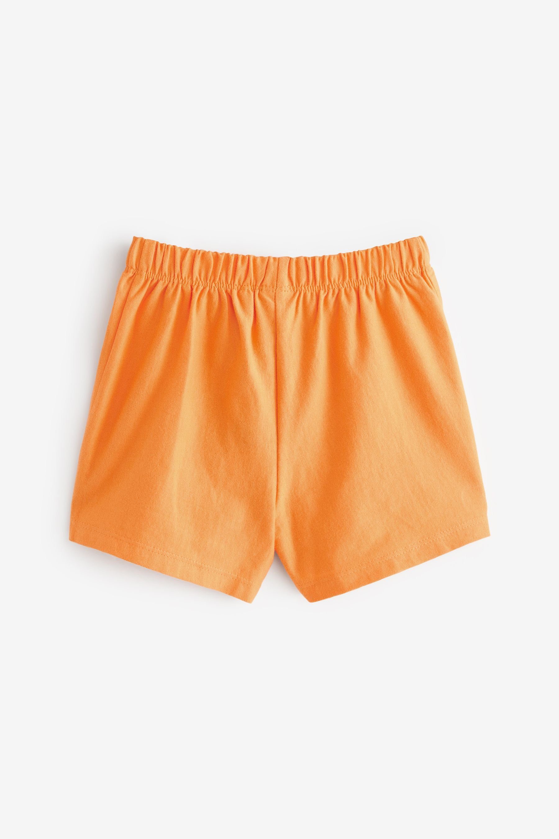 Next Sweatshorts Bestickte Jersey-Shorts im Orange 3er-Pack (3-tlg) Green &