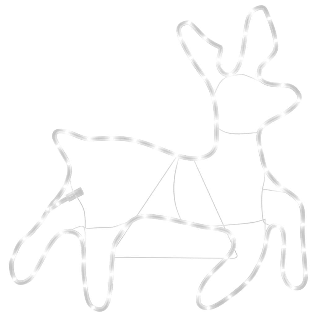 Christbaumschmuck LED-Rentier-Silhouetten 3 Stk. Warmweiß 57x55x4,5 cm