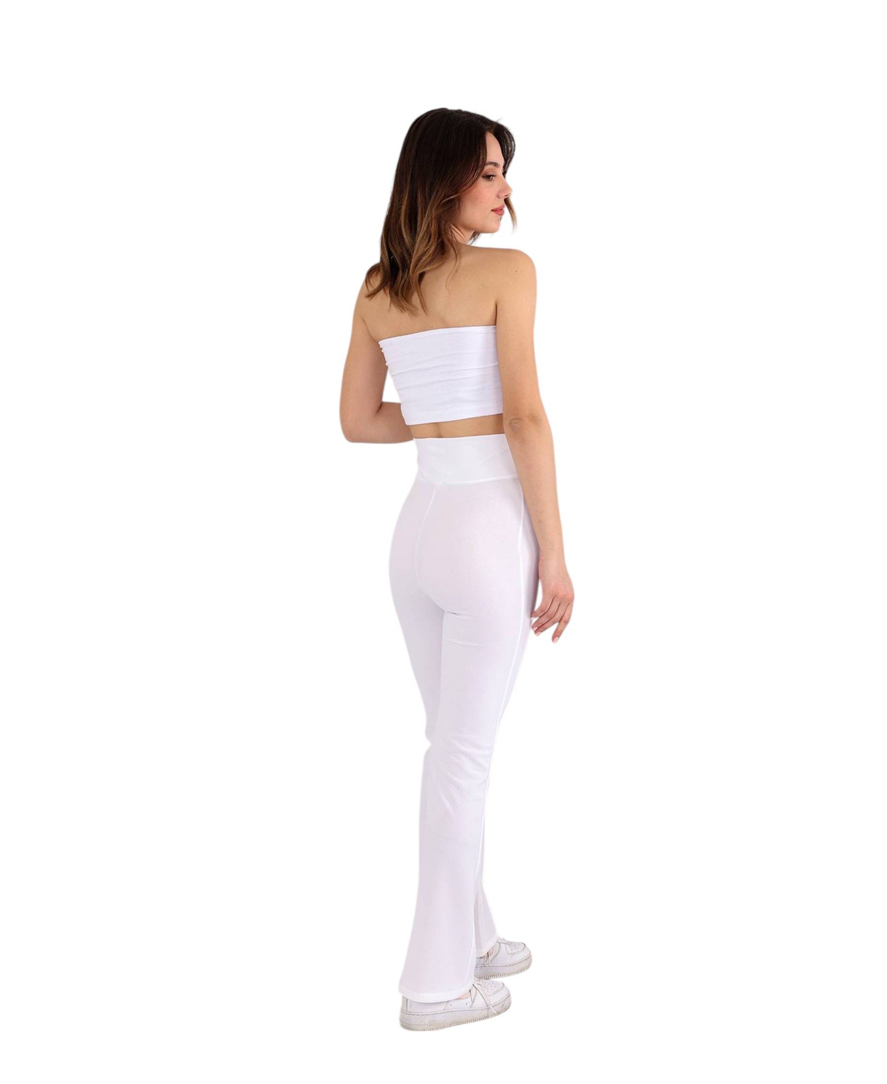 fashionshowcase Schlaghose Damen Scuba Hose High Waist elastisch für Yoga Freizeit & Abendmode Knitterfrei, Bequem & Figurbetont