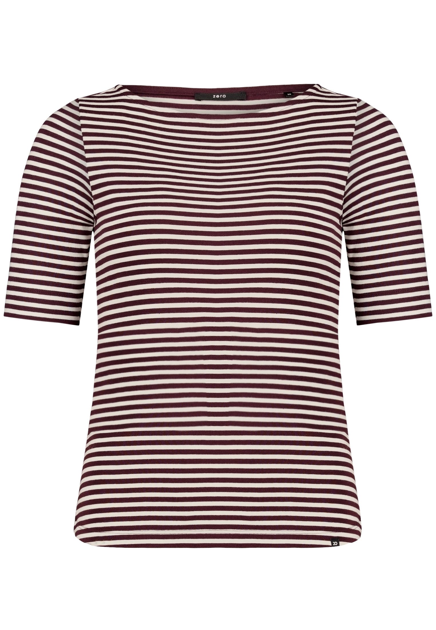 Zero Kurzarmshirt Damen Shirt mit U-Boot-Ausschnitt (1-tlg) Material – Bild 5 von 5