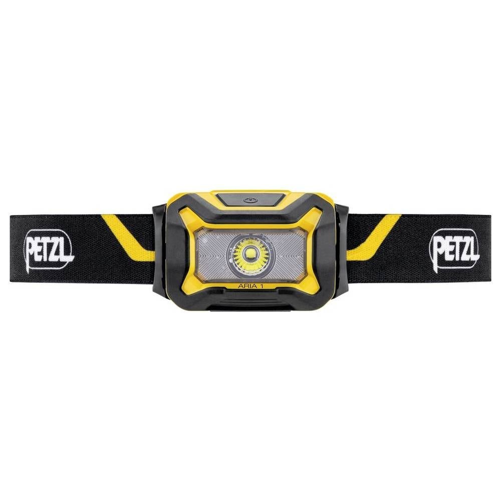 Petzl LED Stirnlampe ARIA® 1 LED Stirnlampe batteriebetrieben, Li-Ionen Akkus oder, abnehmbar, waschbar, verstellbar, mit Memory-Funktion