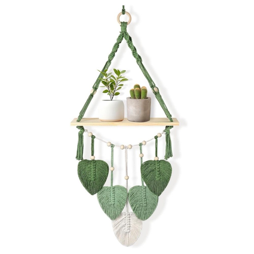 BlingBin Wandregal Holz Makramee Wandbehang Regal günstig online kaufen