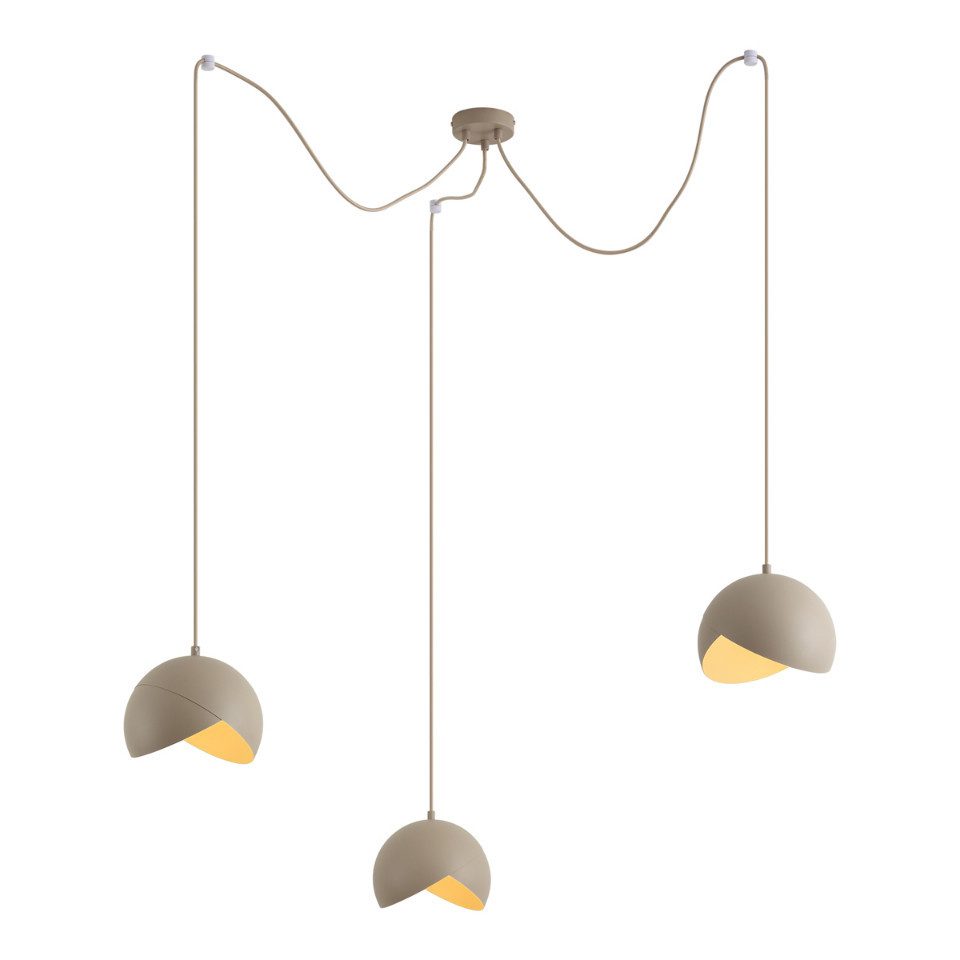 Qazqa Pendelleuchte Tulip, ohne Leuchtmittel, Warmweiß, QAZQA Hängeleuchte, g9, Beige, Stahl, Design