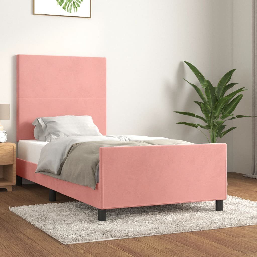 furnicato Bettgestell mit Kopfteil Rosa 80x200 günstig online kaufen