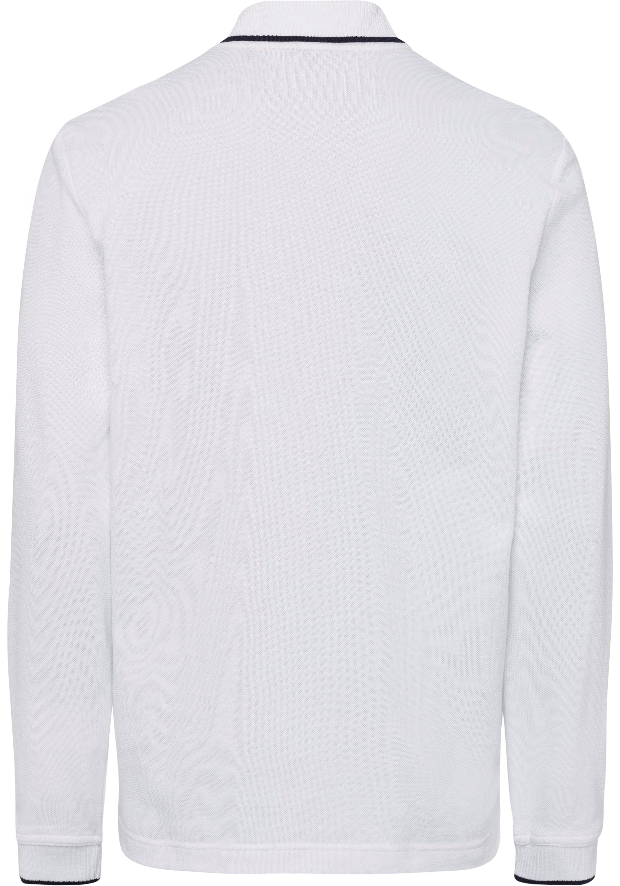 Pefelt BOSS Poloshirt Kontrastkanten mit ORANGE White