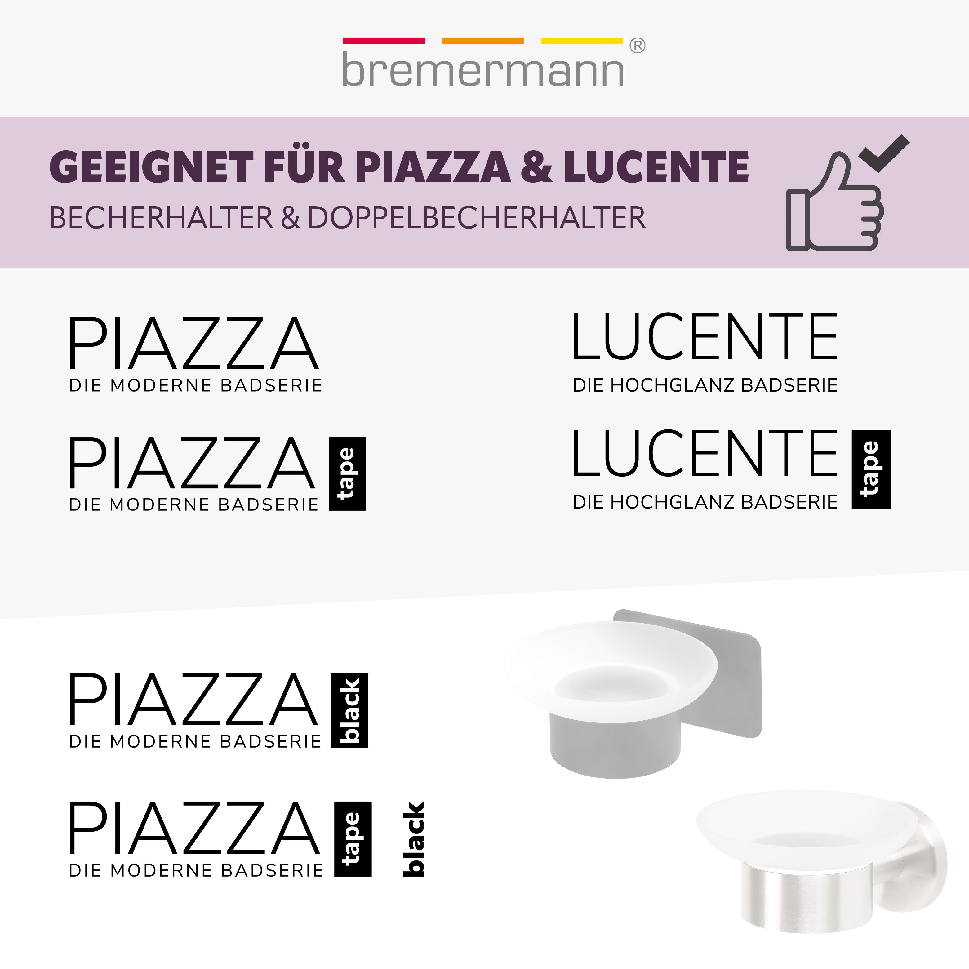 bremermann Seifenschale Bad-Serie PIAZZA & LUCENTE - Ersatzseifenschale, Ø 11 cm, 1-St.