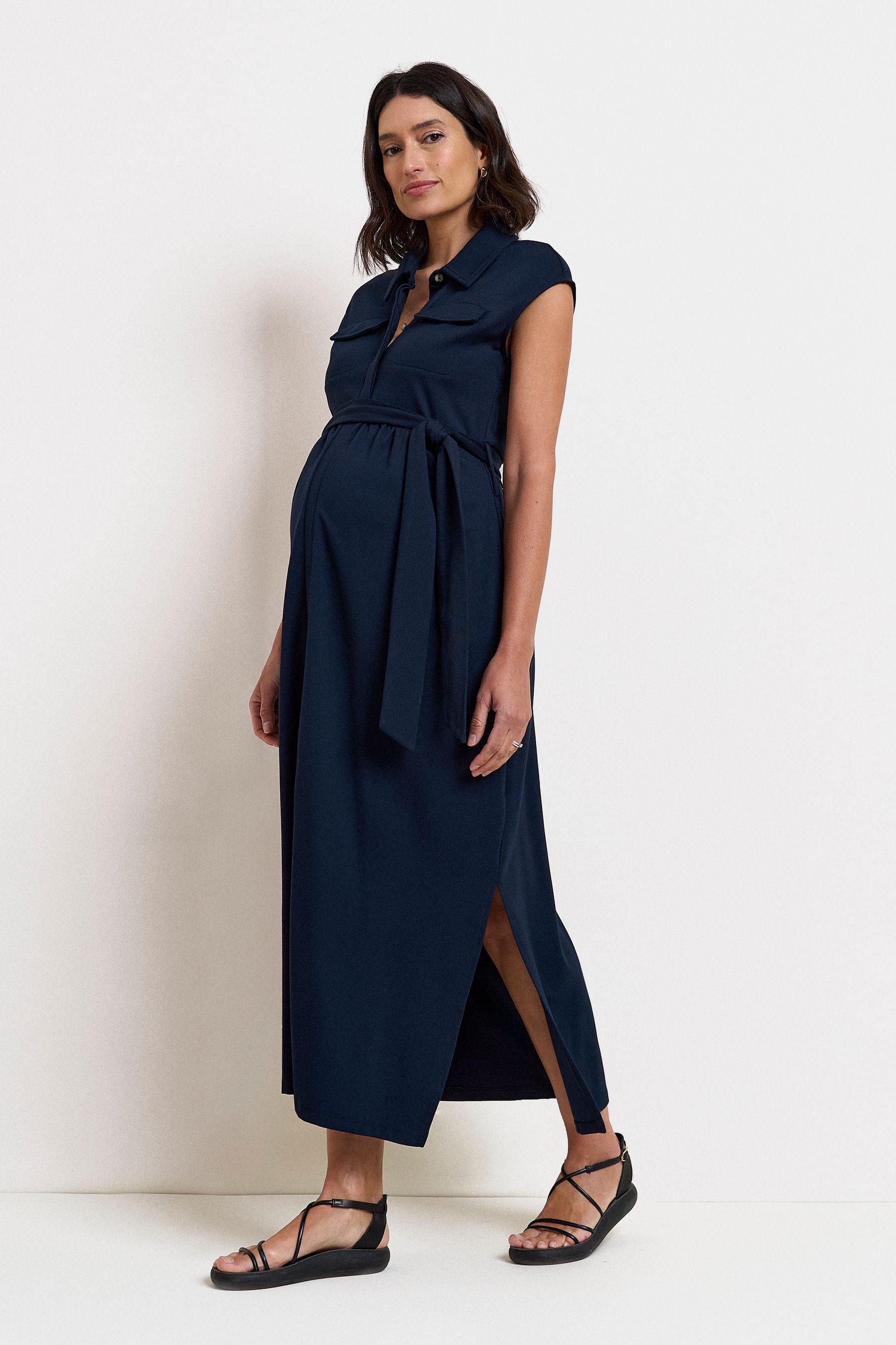 Seraphine Jerseykleid Seraphine Hemdblusenkleid aus Jersey Umstandsmode (1-tlg)