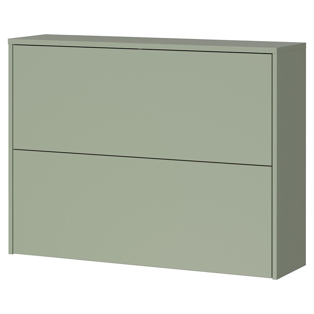 Lomadox Schuhschrank BAIANO-01 99 cm breit in grün, 2 Klappen