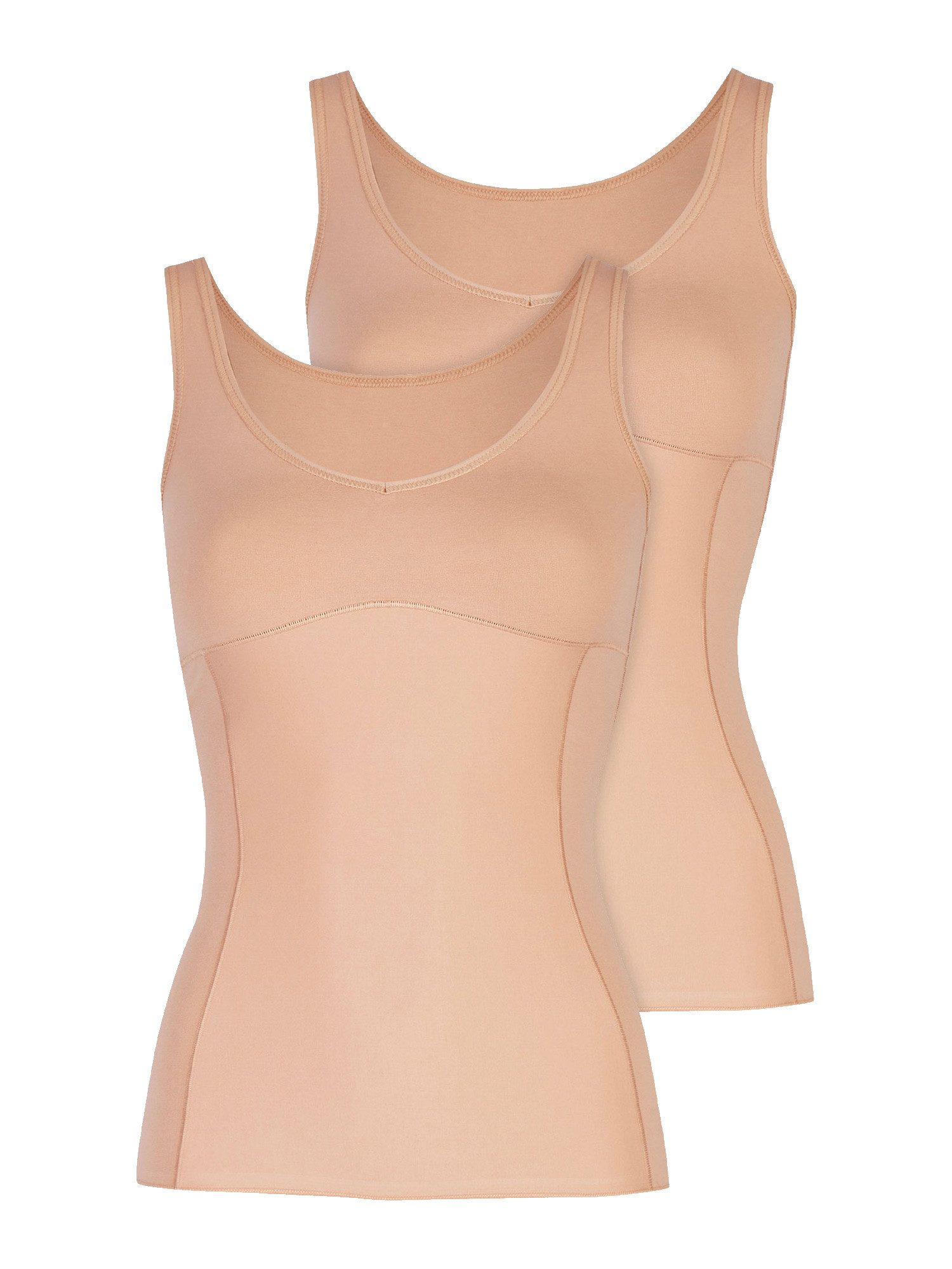 Nina Von C. Shapinghemd 2er Pack Shape Shirt Cotton Shape (Packung, 2-St) mit Baumwolle, Nähte mit flacher Miederverarbeitung