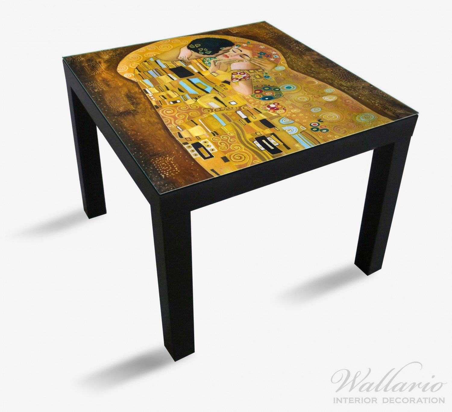 Wallario (1 für St), Der von Ikea Lack Kuss Klimt Tisch Tischplatte geeignet