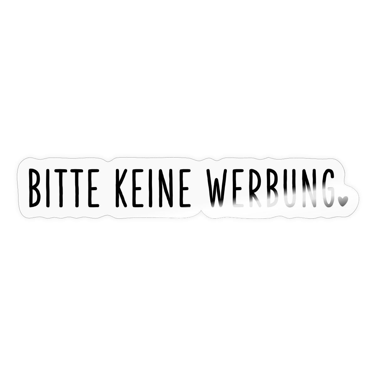 Spreadshirt Aufkleber Bitte keine Werbung Sticker Aufkleber
