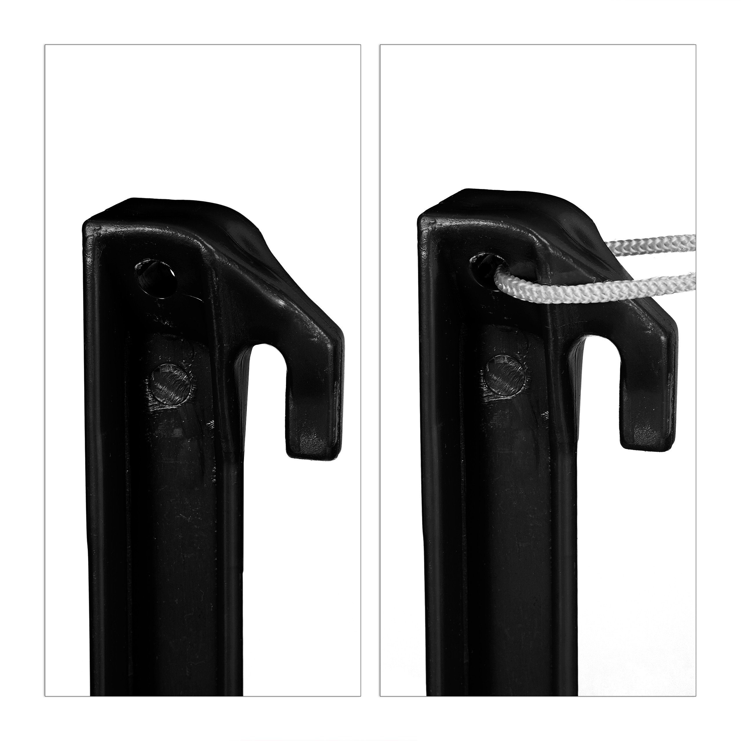 relaxdays Zelthering 64 x Kunststoff Heringe schwarz