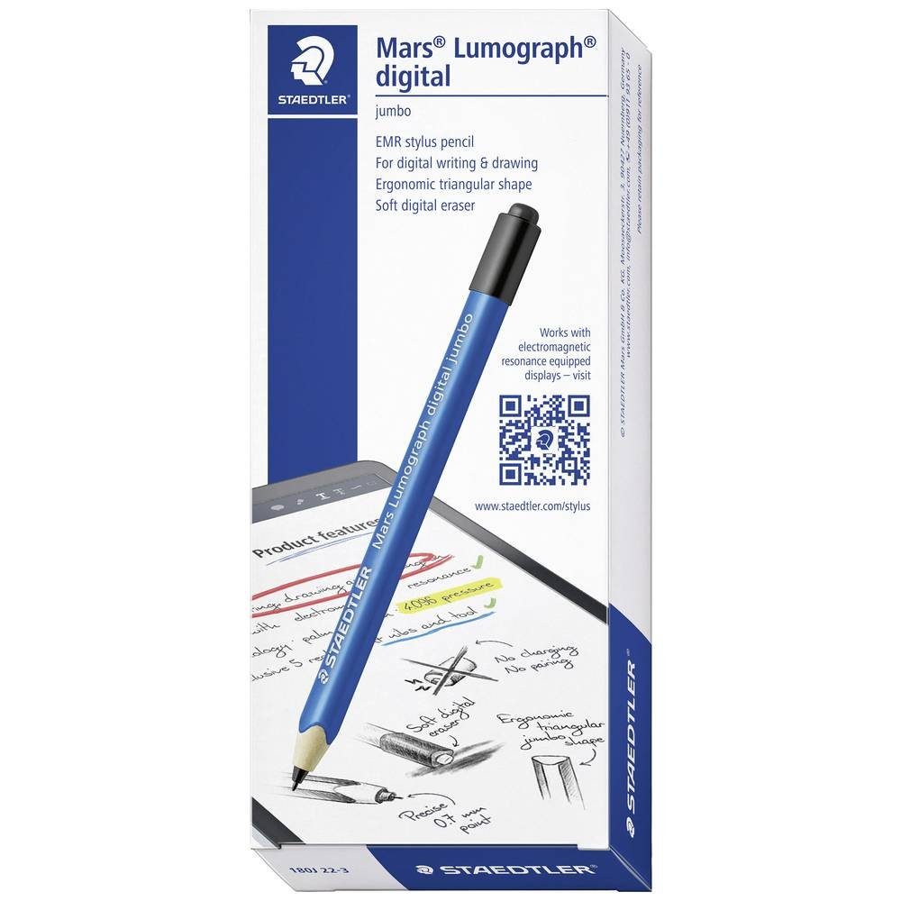 STAEDTLER Eingabestift Digitaler Stift 180J 22-3 mit druckempfindlicher Schreibspitze, mit präziser Schreibspitze